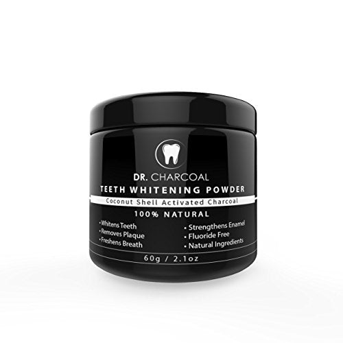 Activated Charcoal Natural Teeth Whitening Powder | 100% Organic Ingredients, Vegan, Premium Teeth Whitening | Remove Teeth Discolouration and Stains, Naturally Whiter Teeth by Dr Charcoal ®