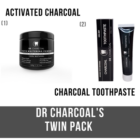 TWIN Pack - Teeth Whitening Powder and Toothpaste